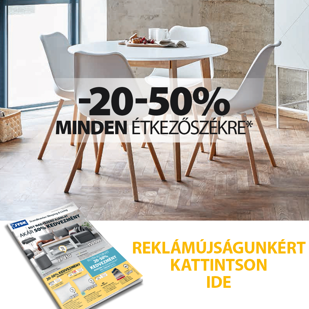 Étkezőszékek akár 50% kedvezménnyel