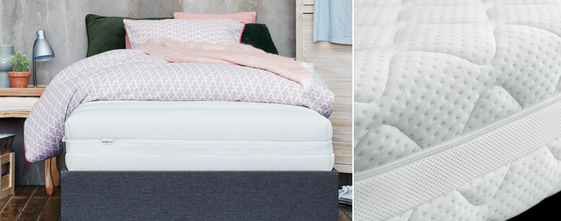 Kényelmes fehér matrac kontinentális ágy 