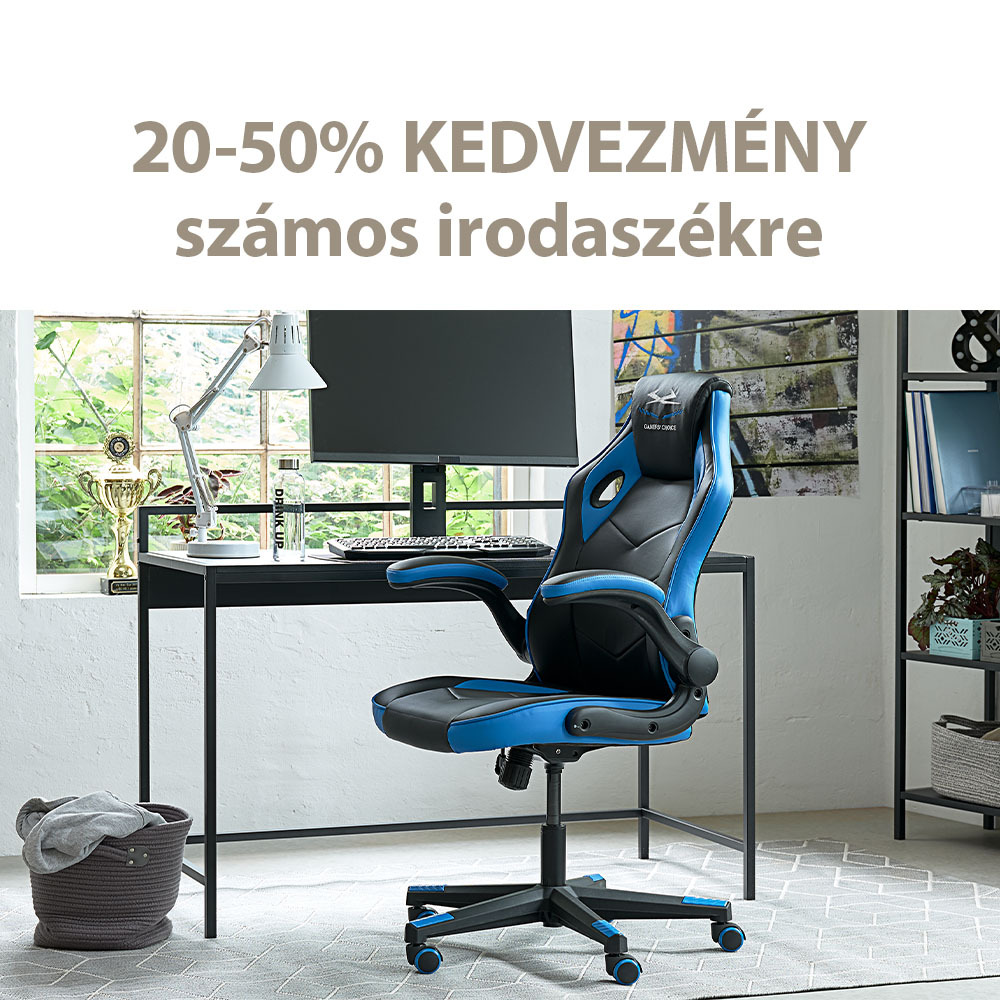 20-50% kedvezmény számos iroda- és gamer székre
