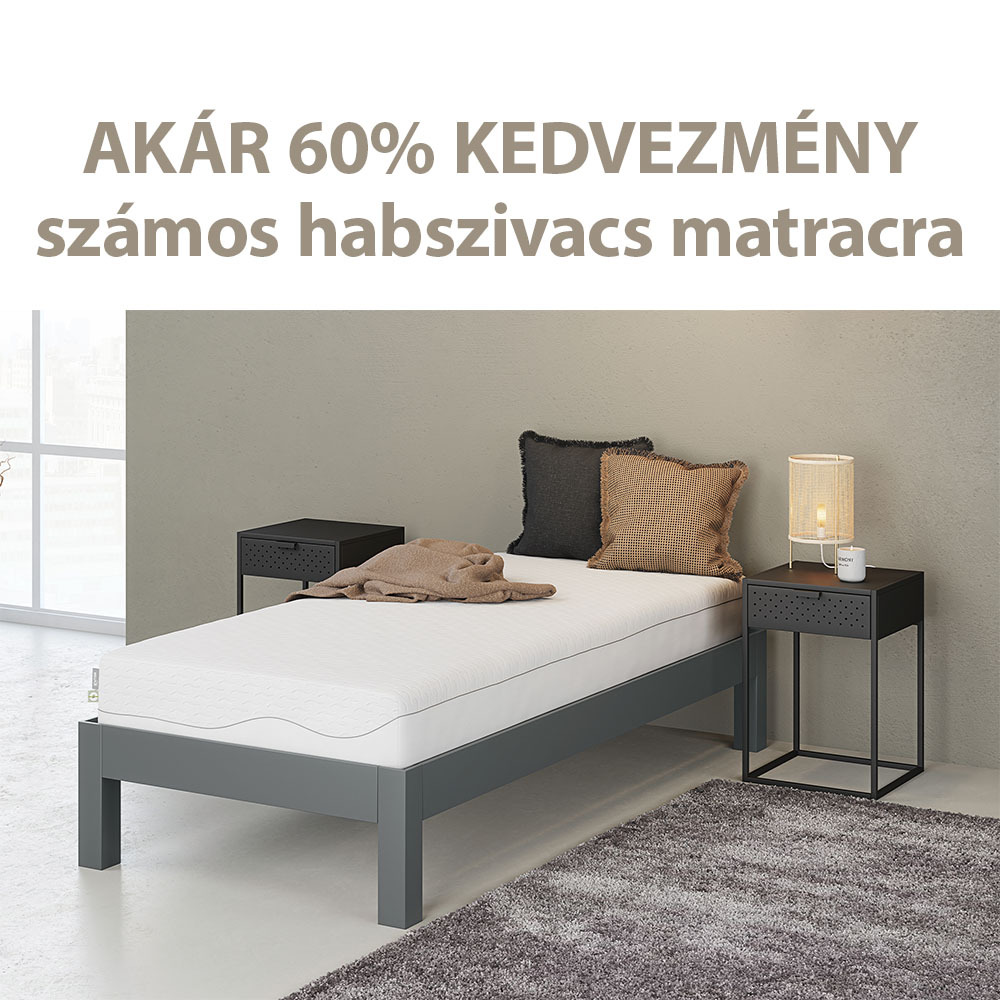 AKÁR 60% KEDVEZMÉNY számos habszivacs matracra