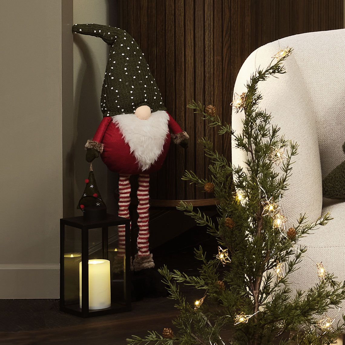 Magas karácsonyi manó állítható lábakkal