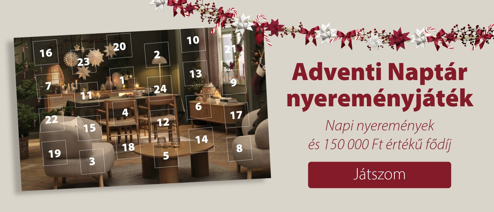 Adventi Naptár nyereményjáték Adventi Naptár nyereményjáték
