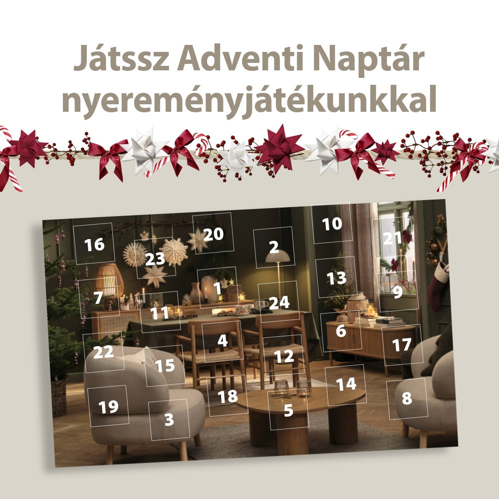 Játssz Adventi naptár nyereményjátékunkkal