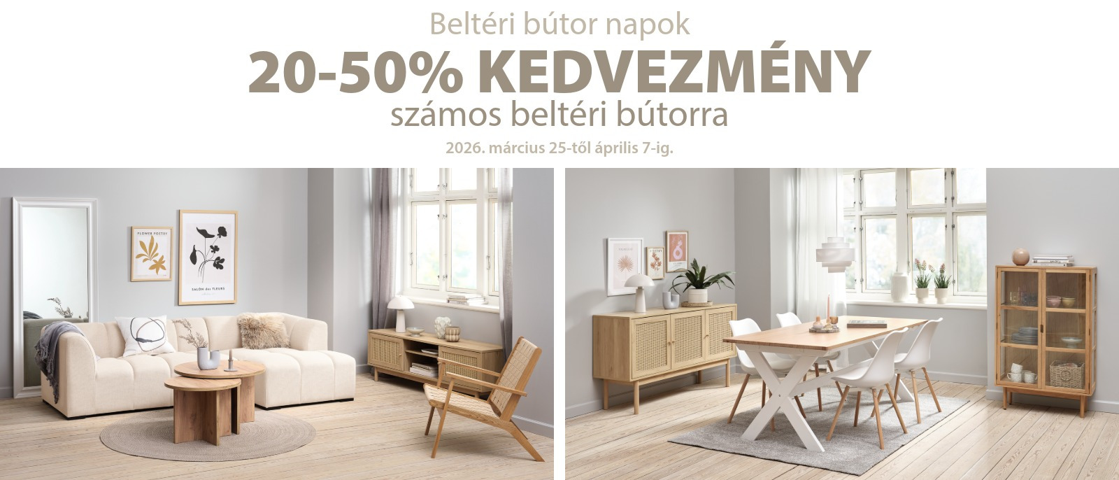 Beltéri bútor napok - 20-50% kedvezmény számos beltéri bútorra
