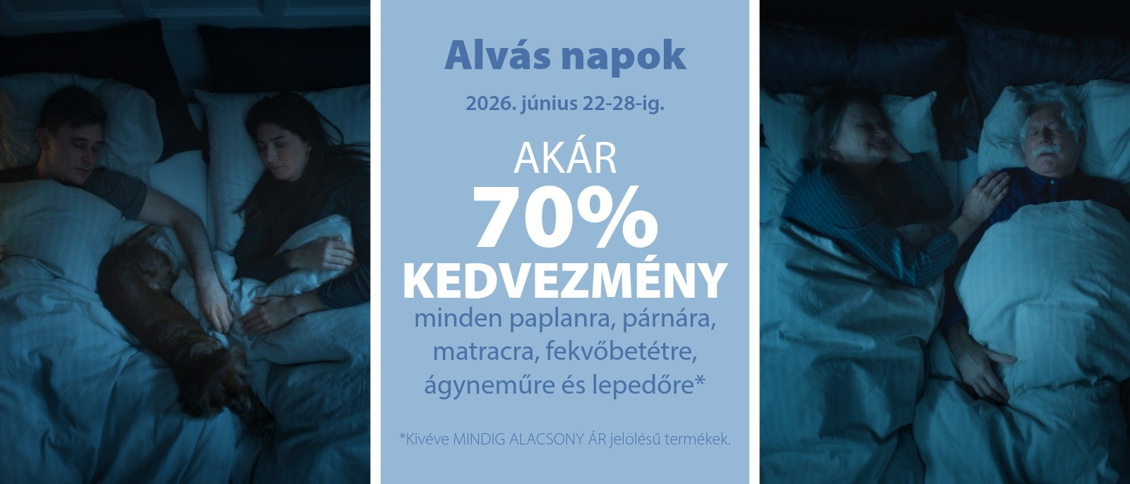 Alvás Napok - Akár 70% kedvezmény
