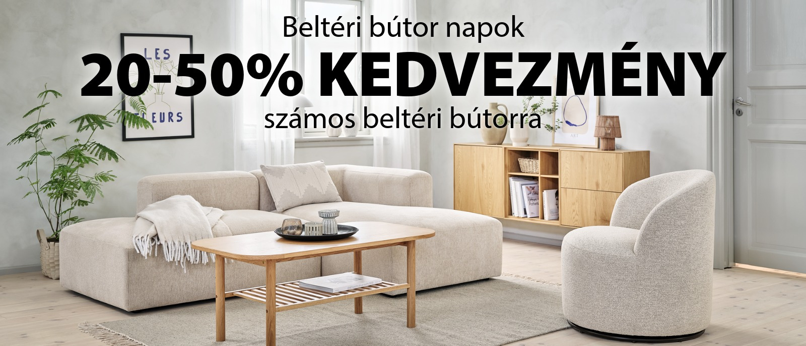 Beltéri bútor napok - 20-50% kedvezmény számos beltéri bútorra