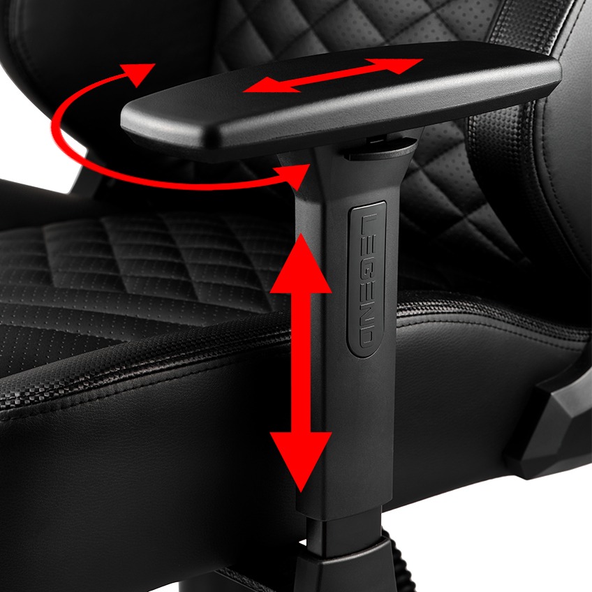 Fekete gamer szék 3D állítható karfával